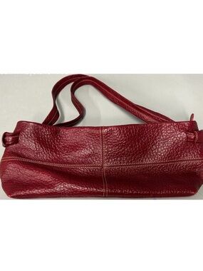 Plinio Visona Red Leather Shoulder Bag - Classic